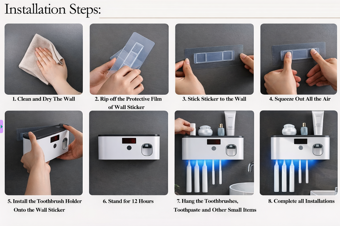 toQuick™ UV Toothpaste Dispenser